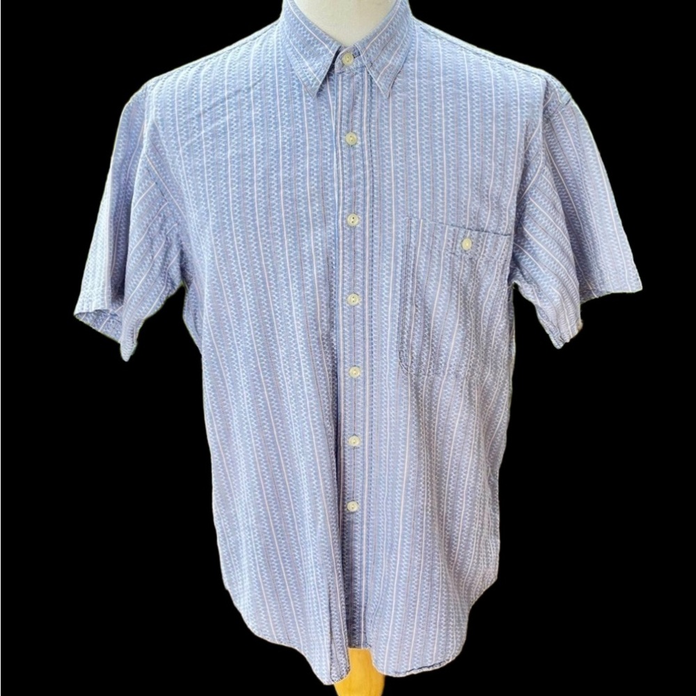 Vtg Ralph Lauren Chaps Linen Cotton Shirt S/S Men’s L Quiet Luxury Classic